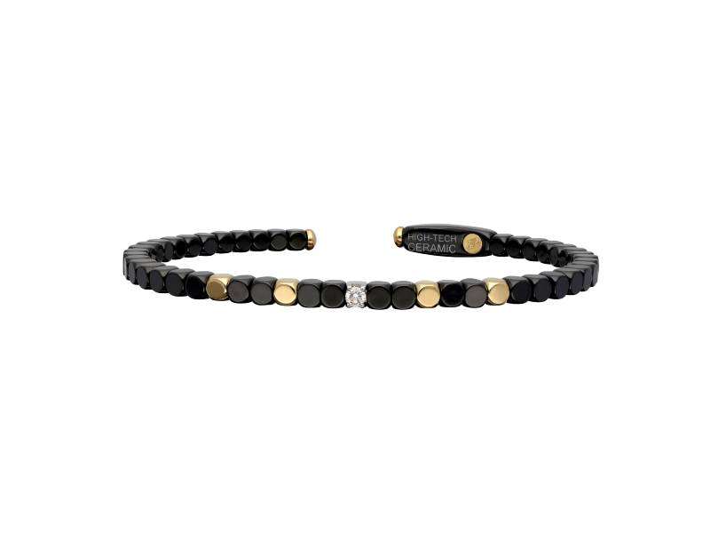 BRACELET DADO BLACK CERAMIC AND DIAMONDS ROBERTO DEMEGLIO DD4CNG42DB